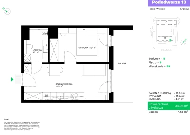 Słoneczne 2 pokoje | 9. piętro | Widok + loggia 7,5m2 + spokój